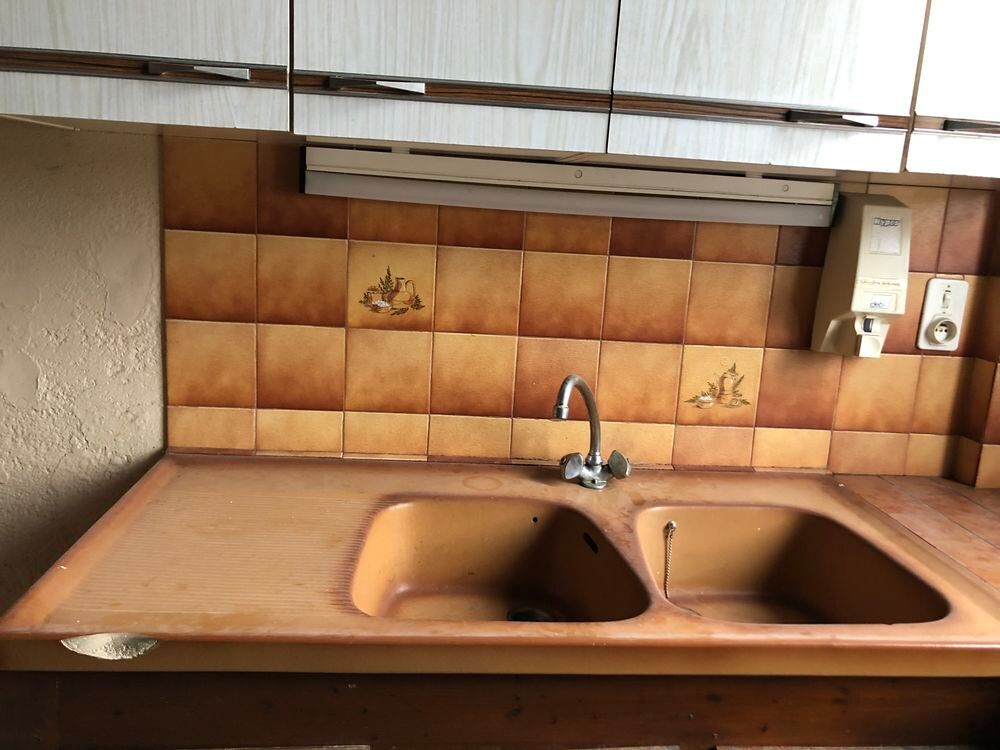 Evier marron c&eacute;ramique 2 bacs Bricolage