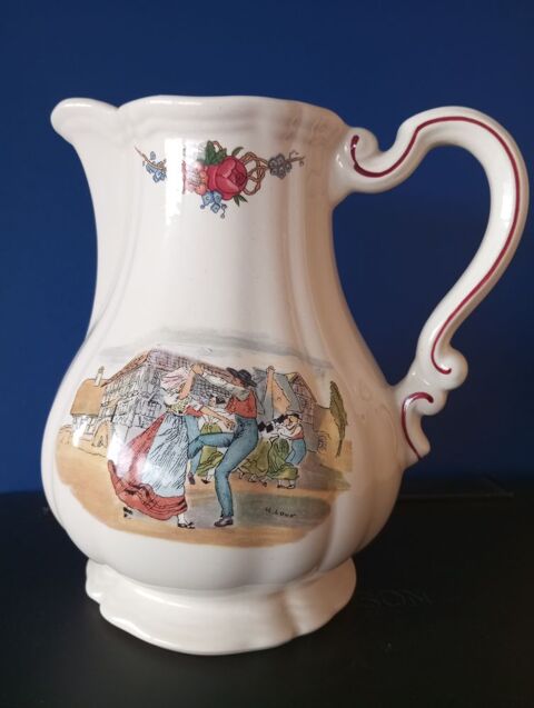 Pichet cruche pot à lait obernai faïenceries sarreguemines 28.5 Toul (54)