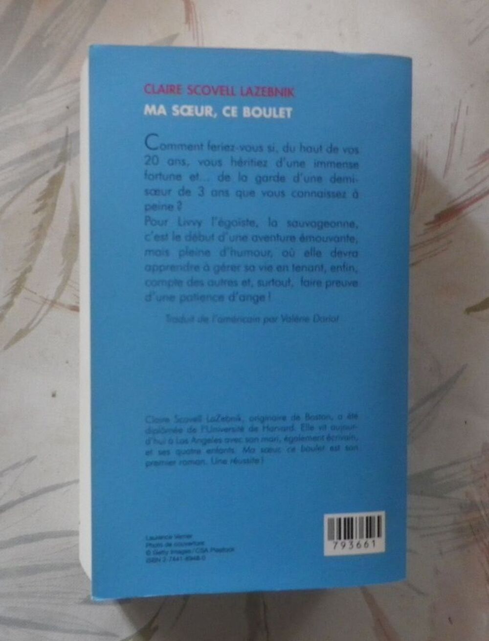 MA SOEUR, CE BOULET de Claire SCOVELL LAZEBNIK Ed. Piment Livres et BD