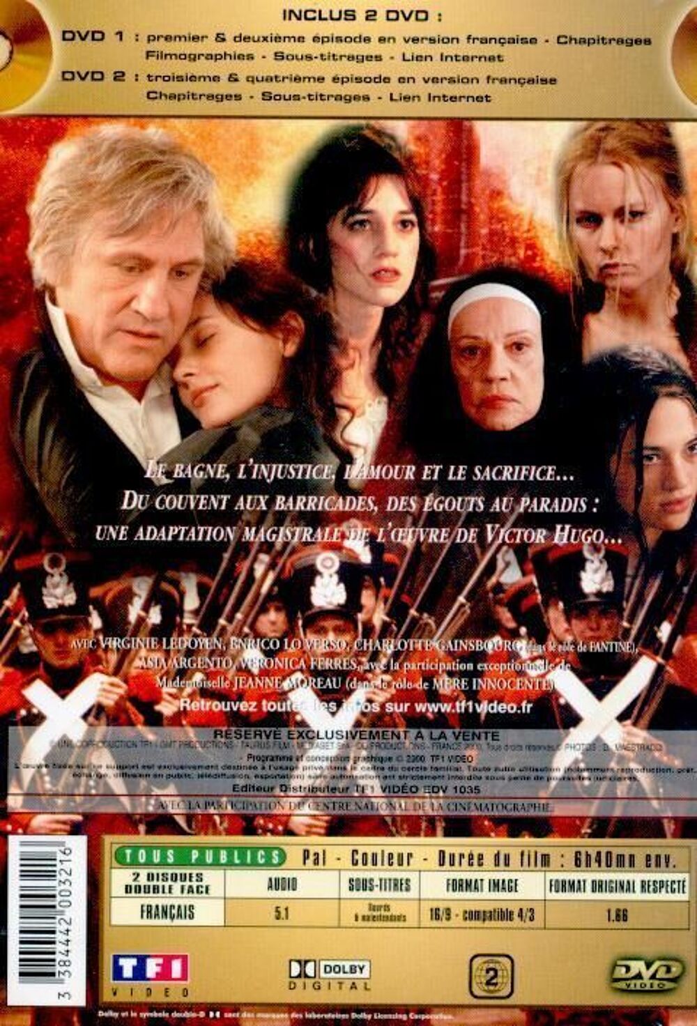 LES MISERABLES COFFRET 2 DVD NEUF SOUS BLISTER DVD et blu-ray