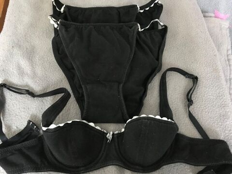 S. GORGE + 2 SLIPS  NOIR/BLANC  38/40 10 Saint-Genis-Laval (69)