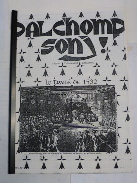 DALCHOMP SONJ N° 1 REVUE HISTORIQUE BRETONNE 10 Brest (29)