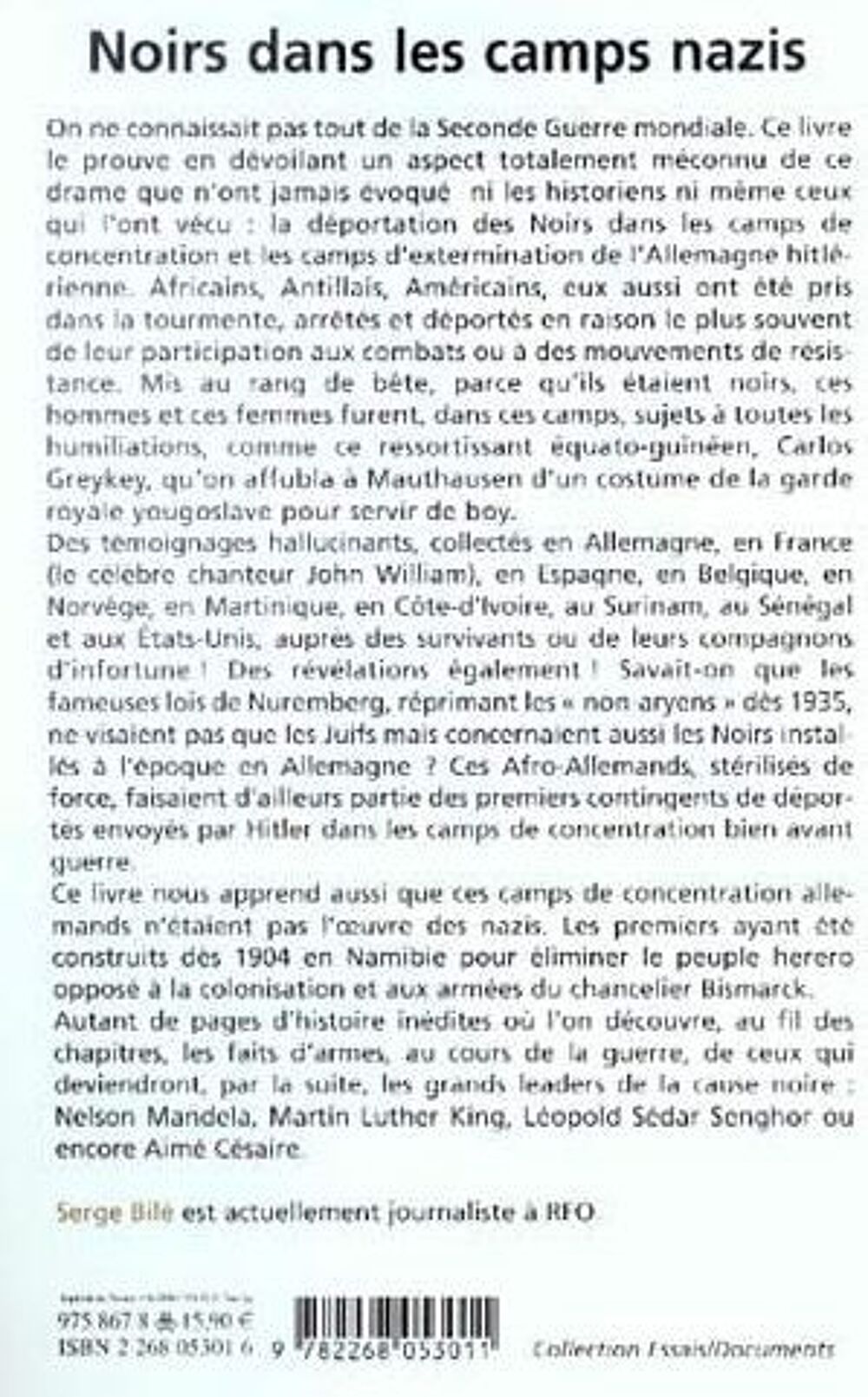 Noirs dans les camps nazis Livres et BD