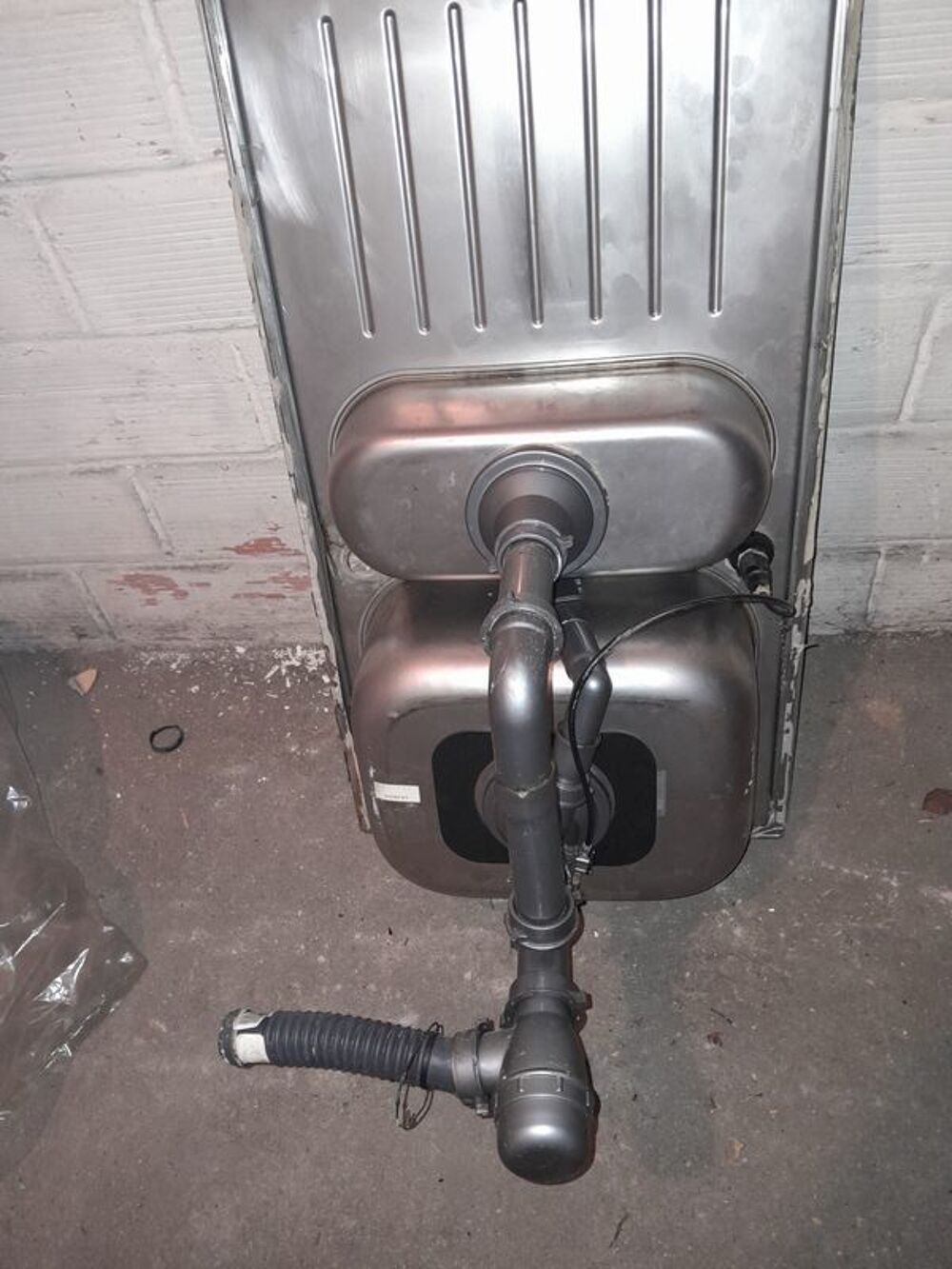 Evier de Cuisine 2 Bacs avec Egouttoir Electroménager