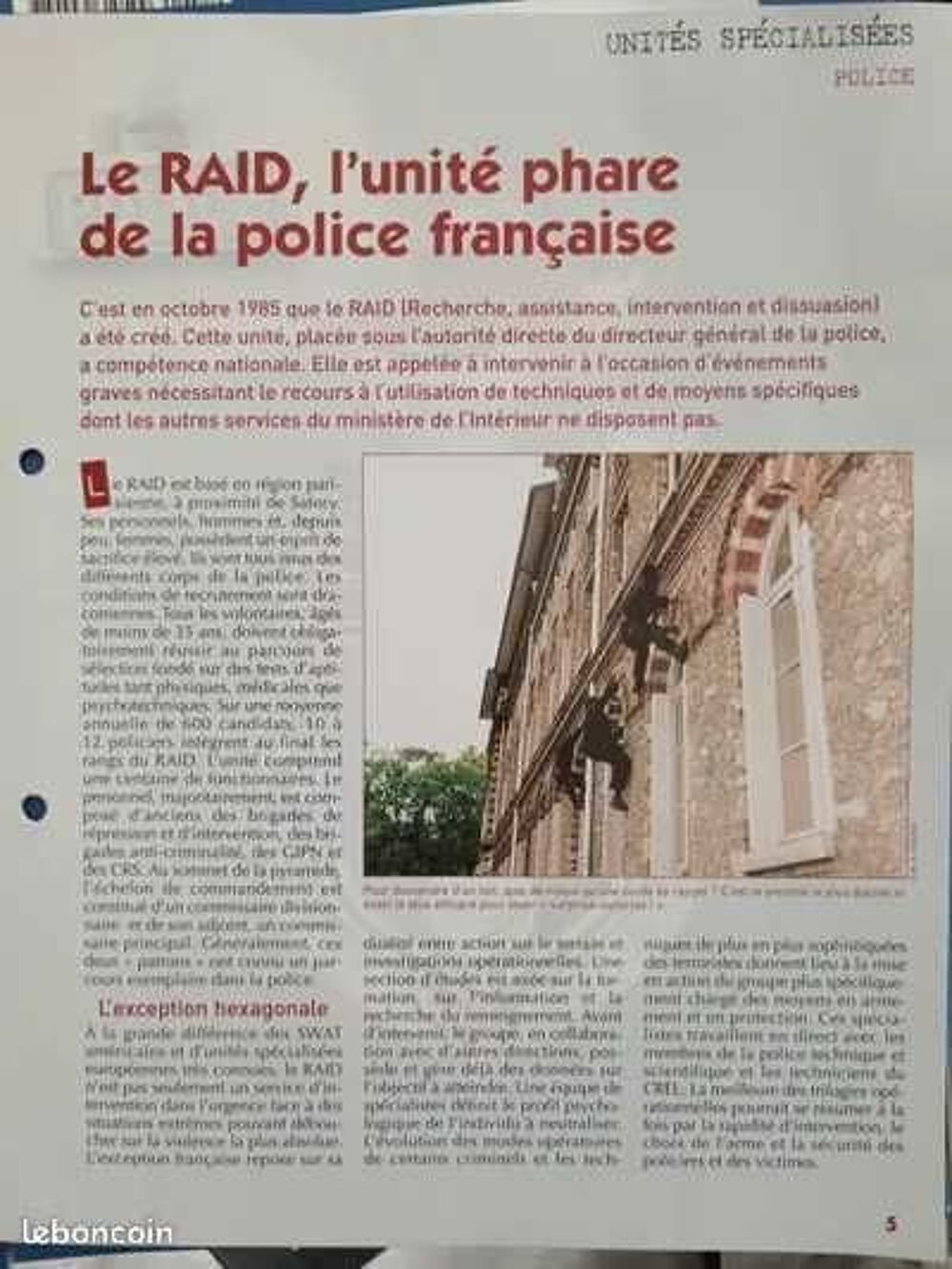Fascicules et boites collection Police / Gendarmerie 