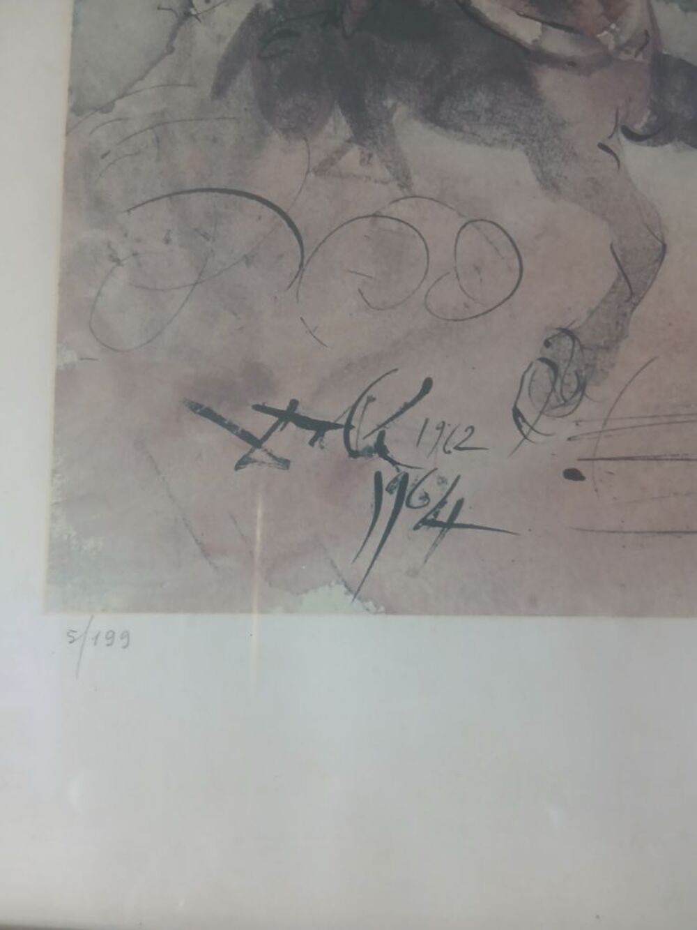 Lithographie salvadore dali la bataille de titouan 1962 1964 