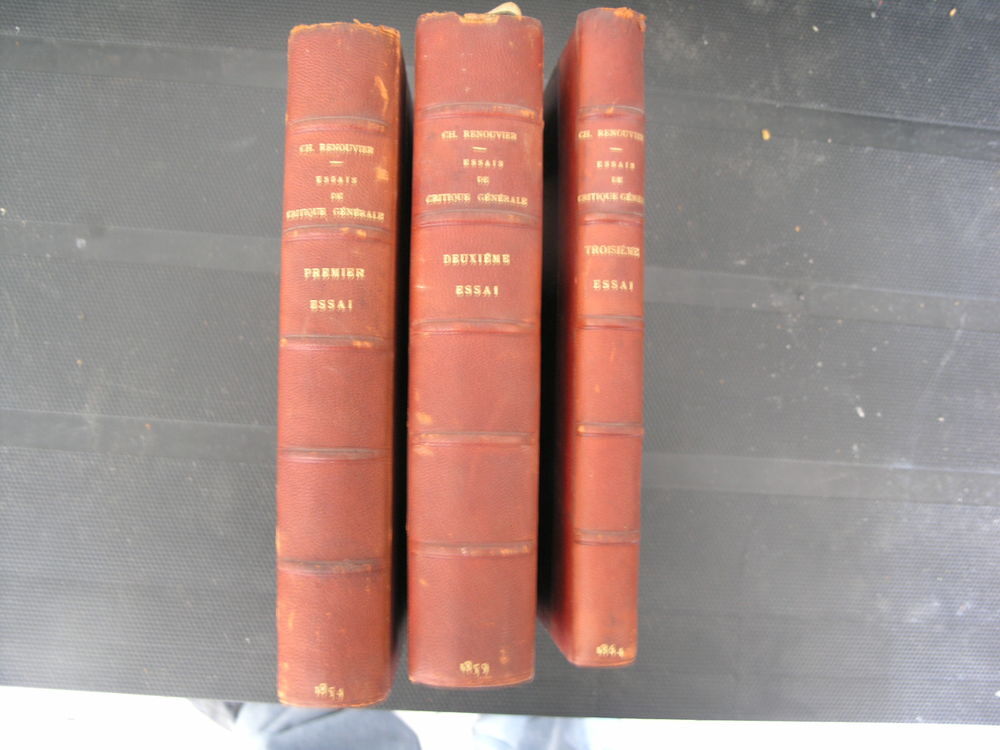  RENOUVIER, Ch. Livres anciens #5 RARES !!! 