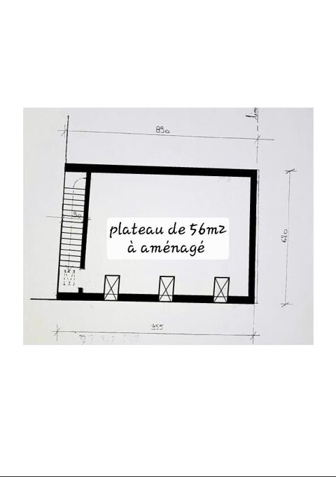   loft de 56m2 brut ideal bricoleur ! Loft - 2/3 pièce(s) - 56 m²
