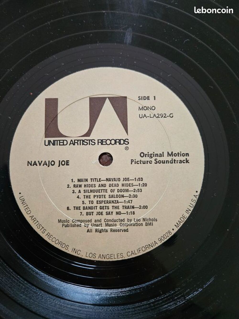Vinyle Navajo Joe Leo Nichols ? Navajo Joe United Artists Re CD et vinyles