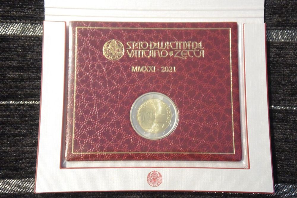 2 euro comm&eacute;morative Vatican 2021 Dante 