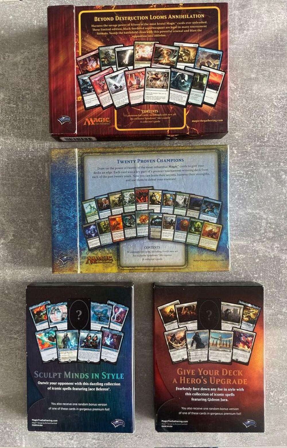 Lot de 4 boites vides magic the gathering anglaises Jeux / jouets