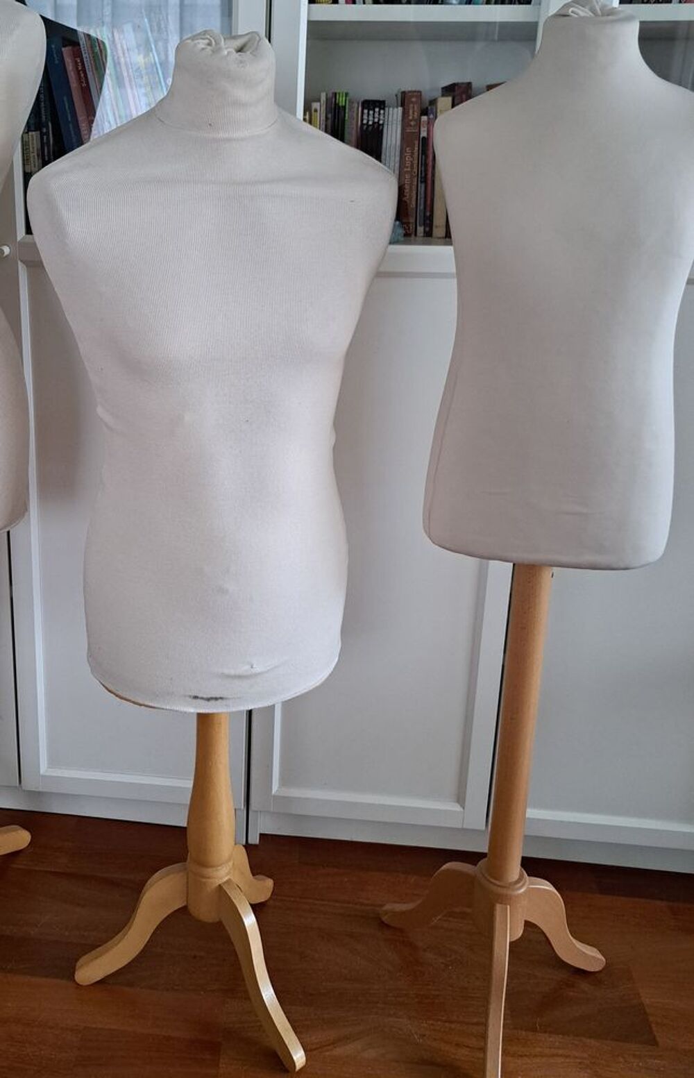 Lot de 2 bustes sur pied pour couturi&egrave;re, homme et enfant/Ad Décoration