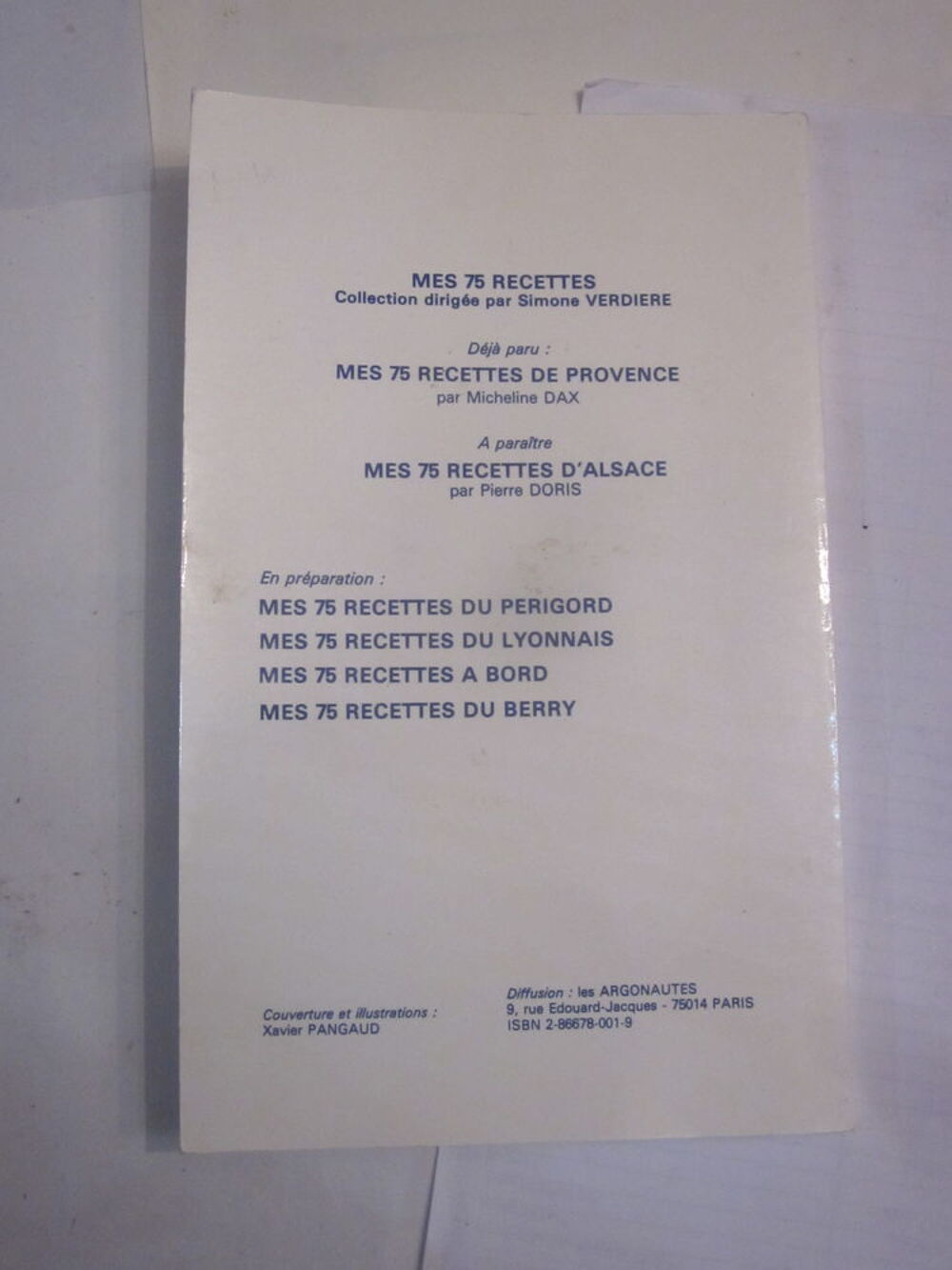 MES 75 RECETTES DE BRETAGNE Livres et BD