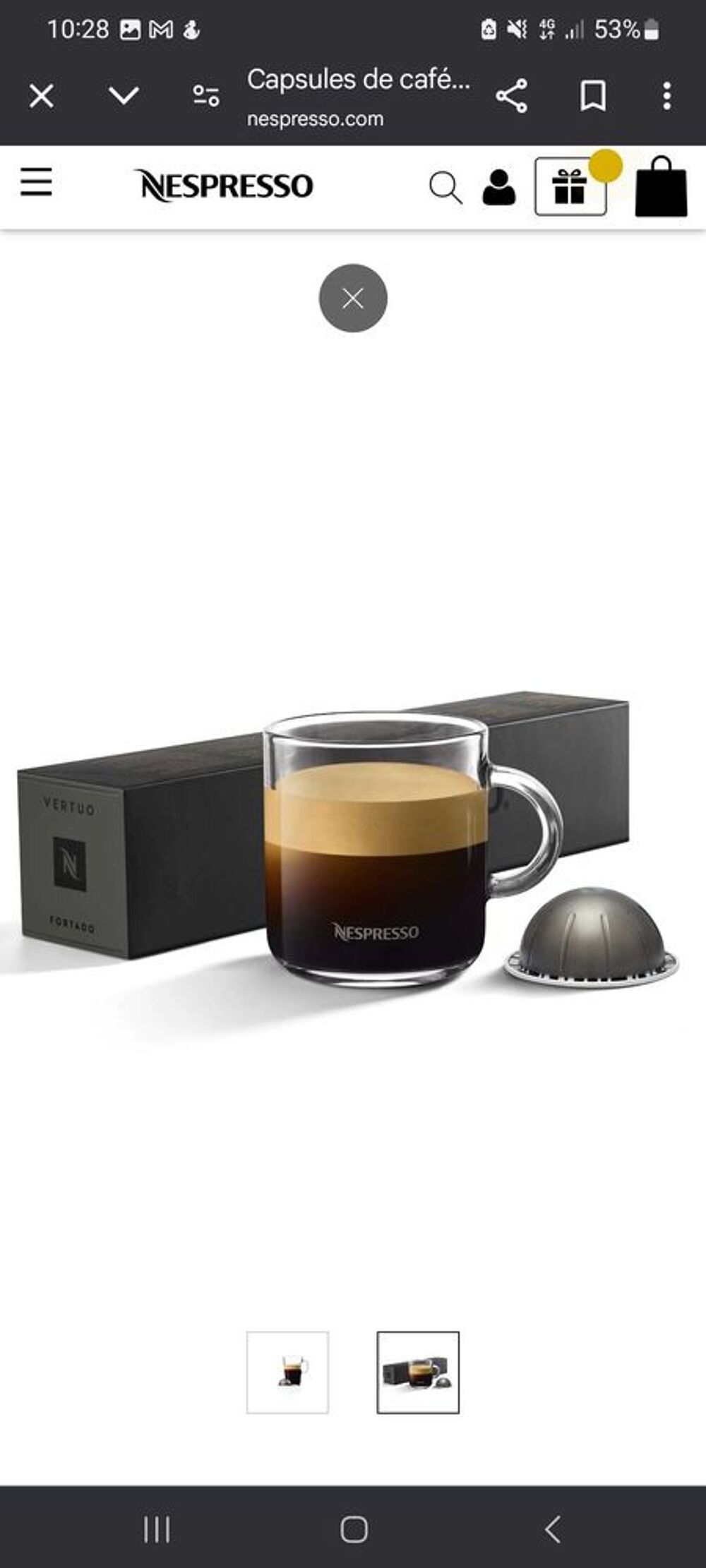 3 paquets capsules Nespresso Vertuo Fortado Electroménager