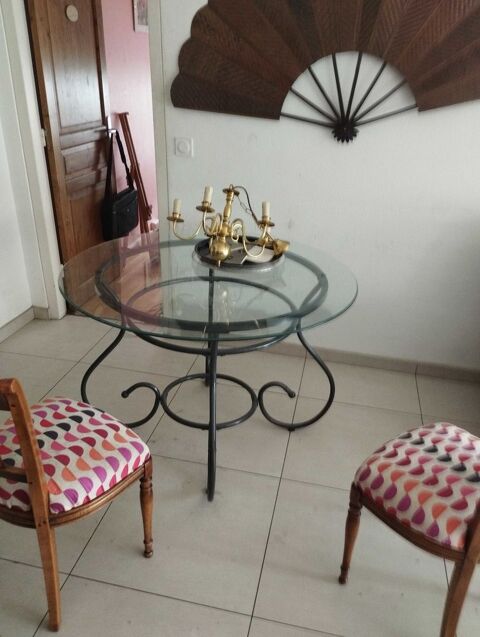 table ronde verre tremp 100 Metz (57)
