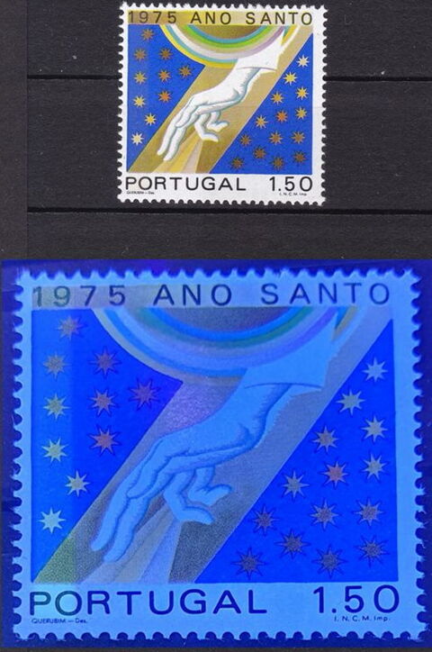 Timbres EUROPE-PORTUGAL 1975 YT 1258A 5 Lyon 5 (69)