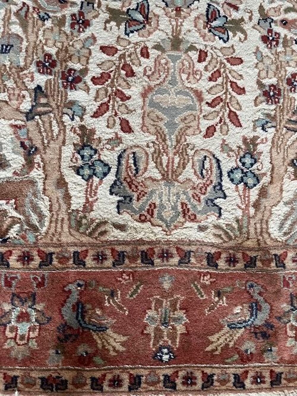 Tapis d'Orient enti&egrave;rement fait main laine et soie 196*126 Décoration