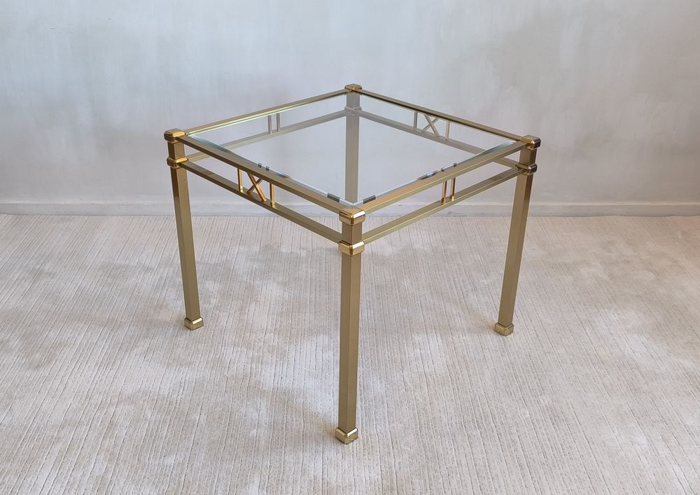 Belle table basse dor&eacute;e carr&eacute;e Orsenigo Italy Meubles