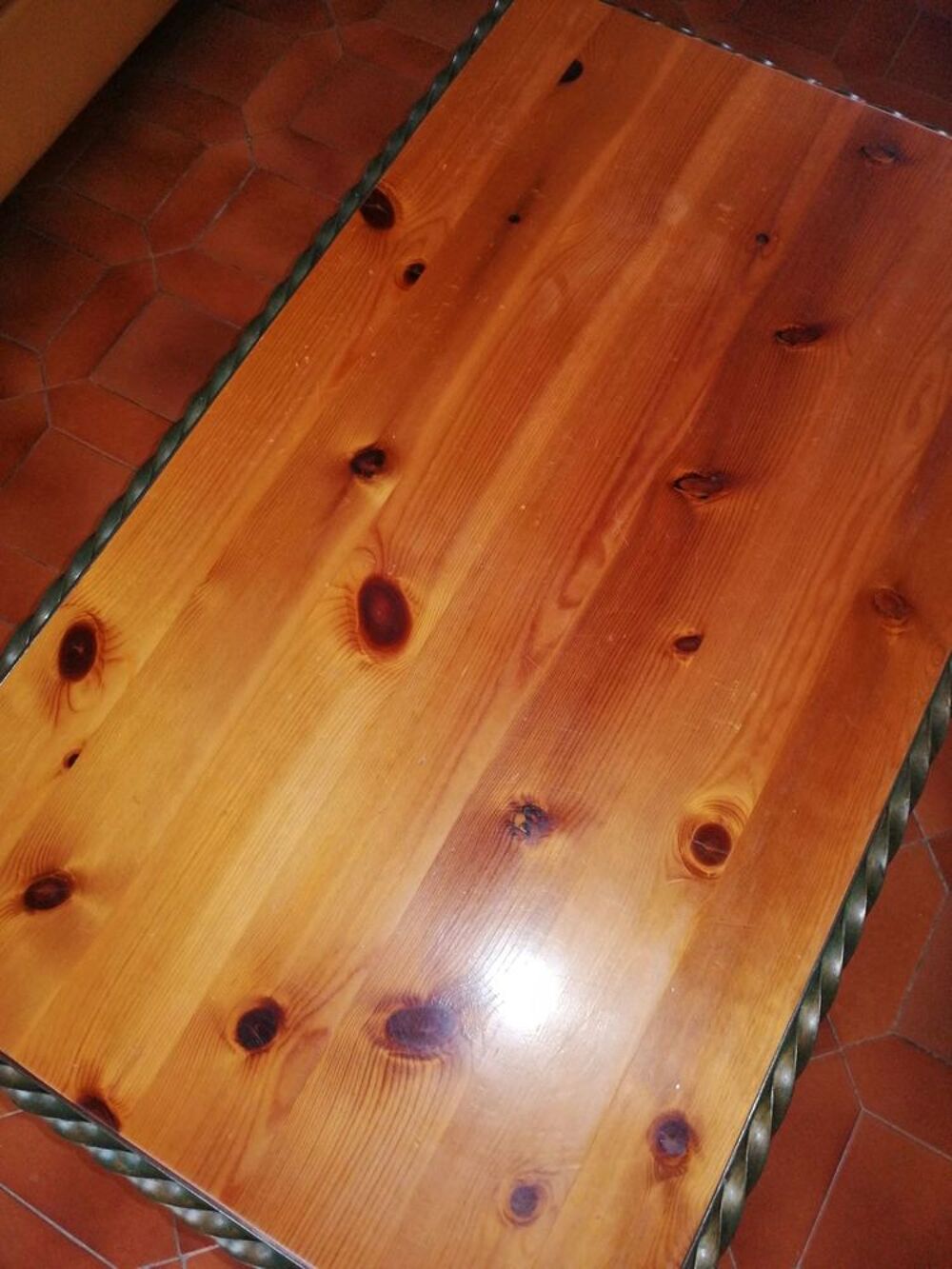 Table basse fer forg&eacute; et bois Meubles