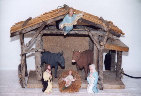 Exceptionnelle crèche année 50 - 99 pcs dont 33 santons 2150 Cannes (06)