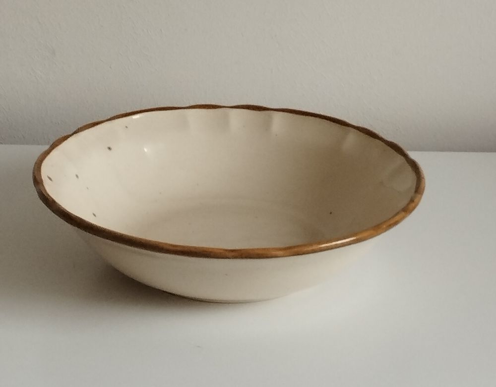 Saladier beige marron Italy Décoration