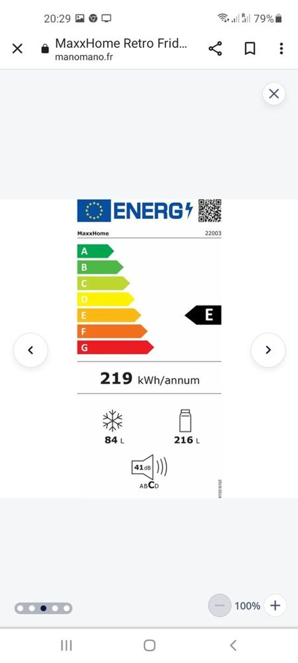 Maxxhome fridge frigo cong&eacute;lateur 300 litres noir Electroménager