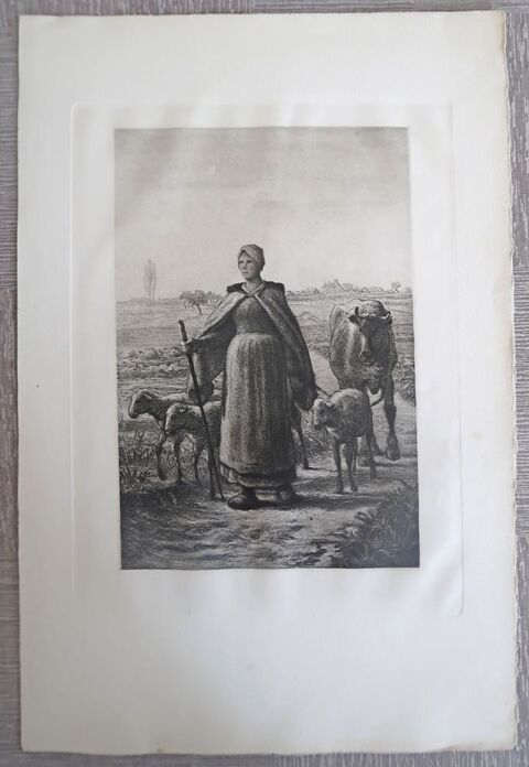 Gravure champ�tre. 50 Saint-Jean-de-la-Rivi�re (50)