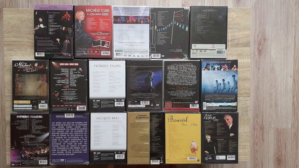  DVD divers CHANTEURS neufs sous blisters. 