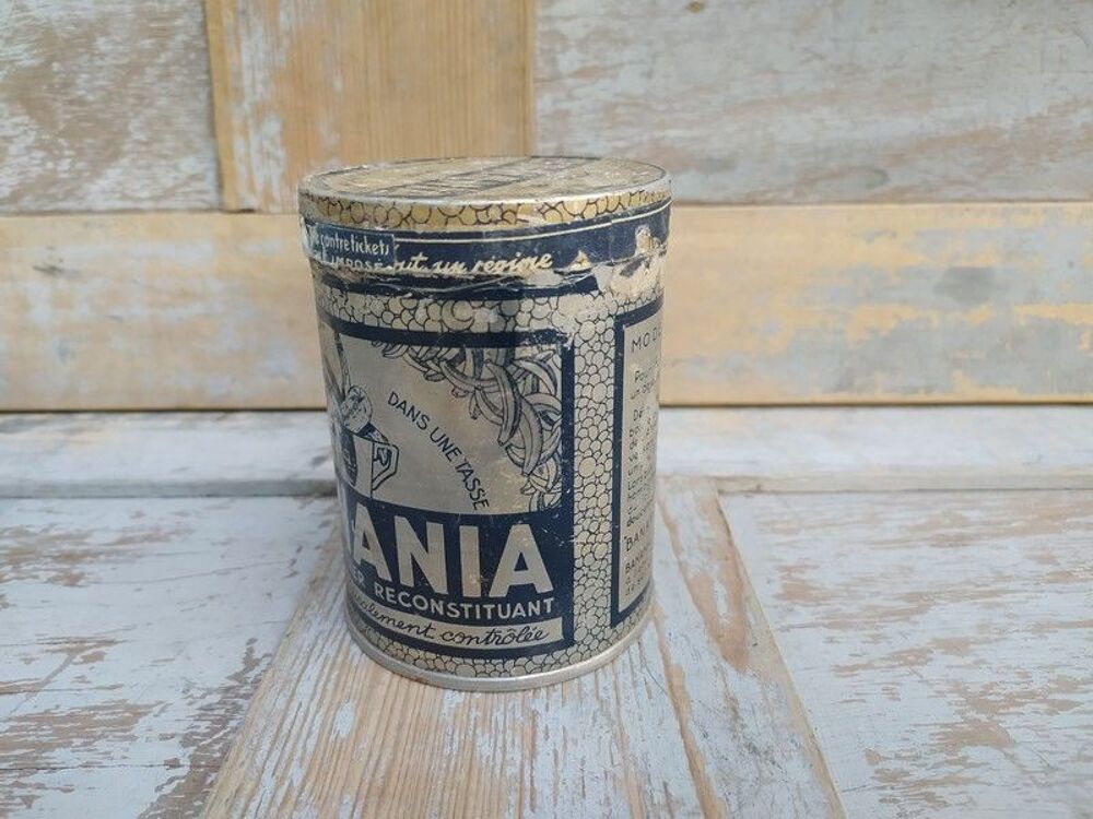 Ancienne Boite Publicitaire Banania T&ocirc;le Aluminium 
