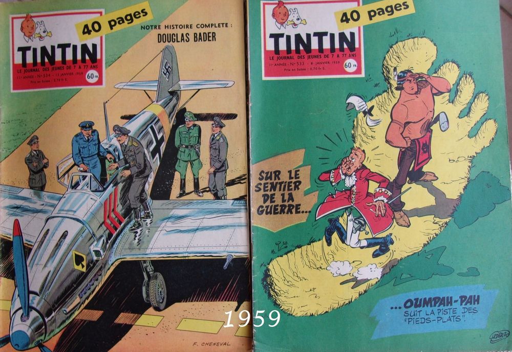 Le journal de TINTIN de 1956 &agrave; 1962 Livres et BD