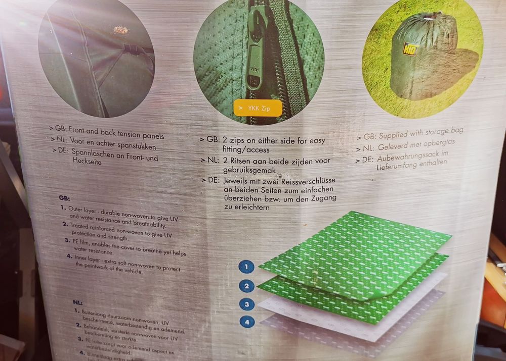 Housse d'hivernage en ext&eacute;rieur pour caravane Jardin