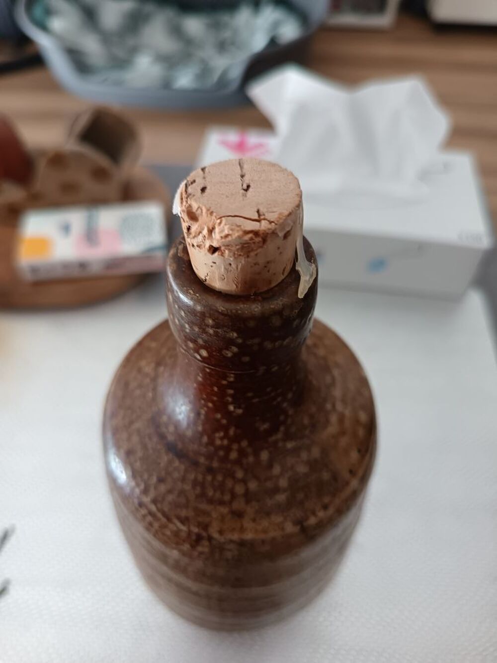 Bouteille en gr&egrave;s vintage Dcoration