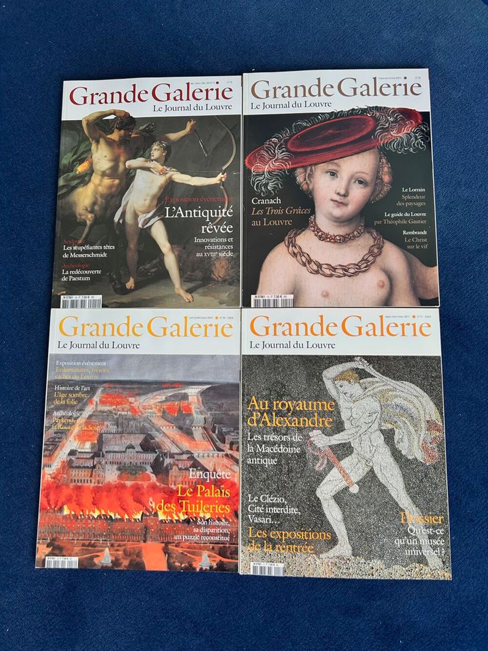 GRANDE GALERIE, LE JOURNAL DU LOUVRE premiers num&eacute;ros Livres et BD