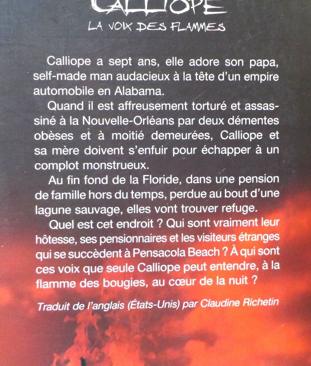 CALLIOPE La voix des flammes de Tabitha KING et M. McDOWELL Livres et BD