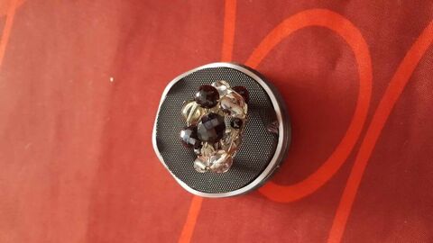 Bague artisanale pierres noires et blanches tressée T 58-60 5 Beaune (21)
