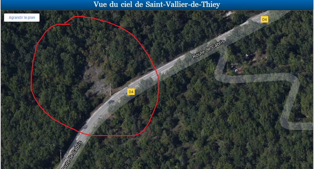 Vente Terrain TERRAIN DE LOISIRS A SAINT VALLIER-DE-THIEY 06460 Saint-vallier-de-thiey