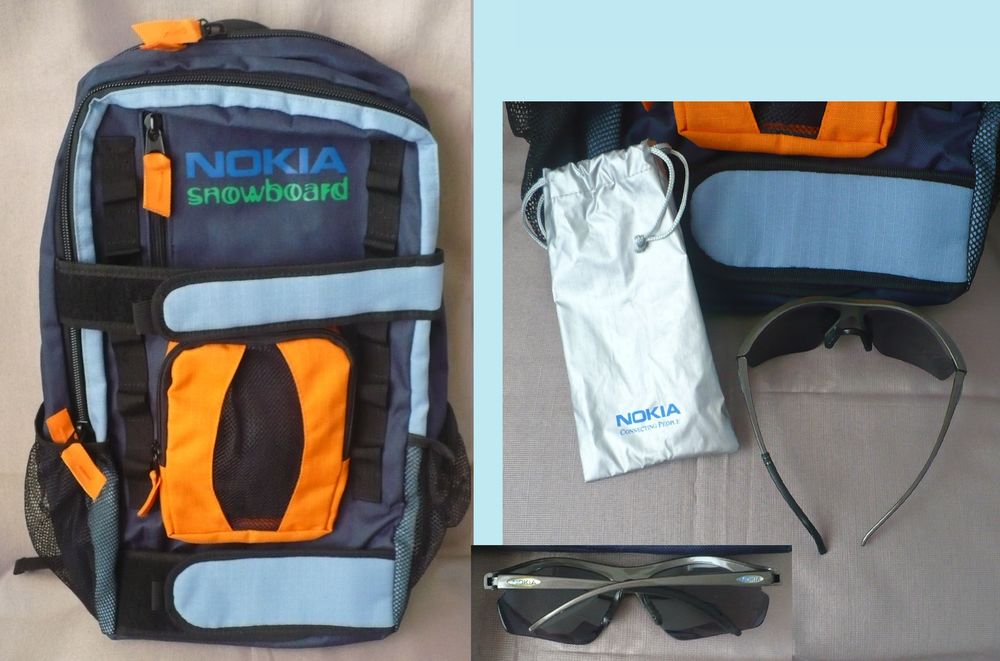 Sac a dos Snowboard Ski Avec Lunettes NOKIA Collector Maroquinerie