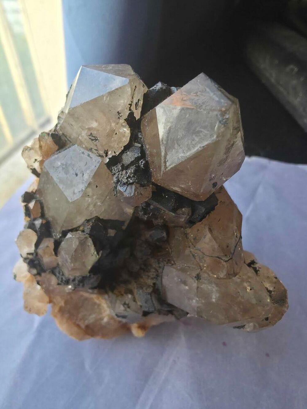 Superbe Groupe de Cristaux Citrine Katanga Congo 382g-Pi&egrave;ce de Collection 