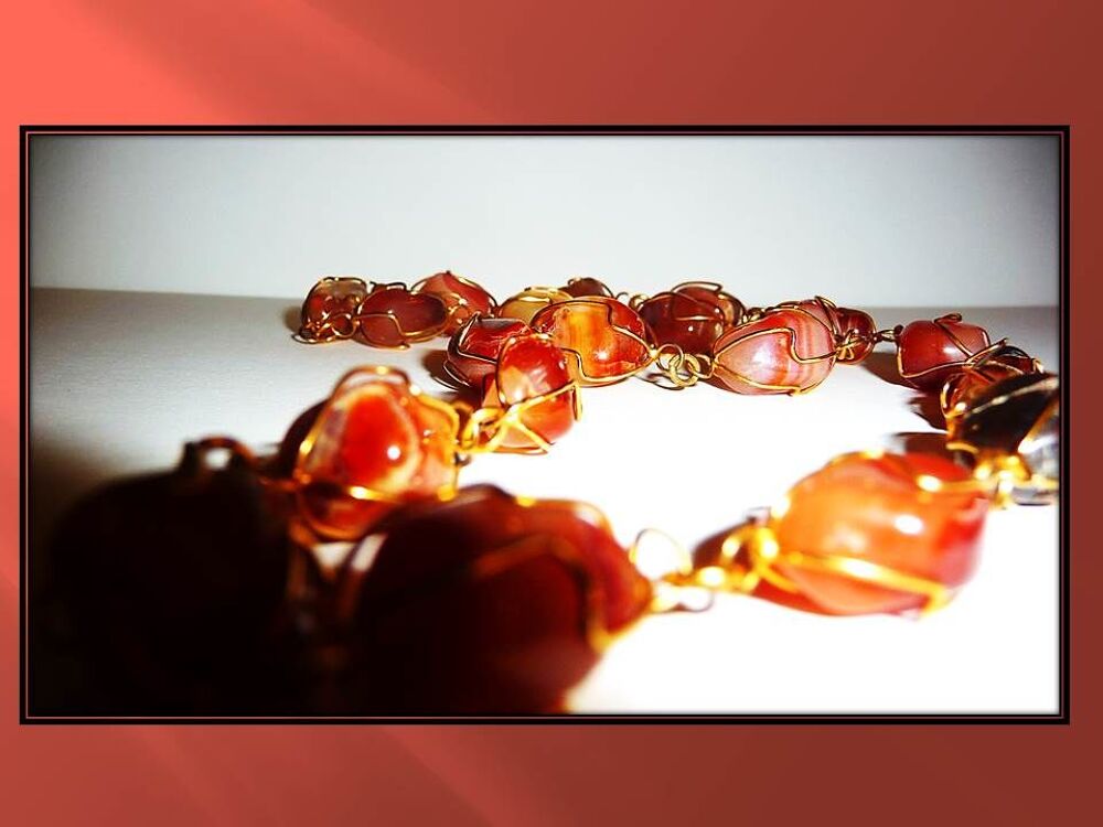 Collier ambre vintage "Espagne" Bijoux et montres