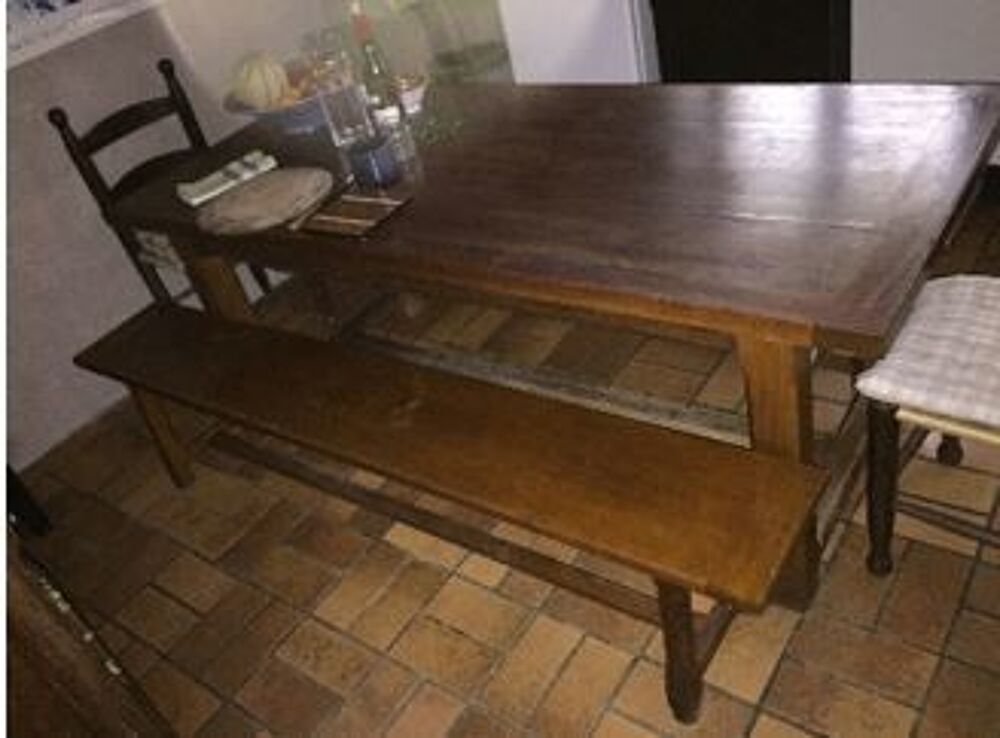 Paire de bancs en bois massif Meubles