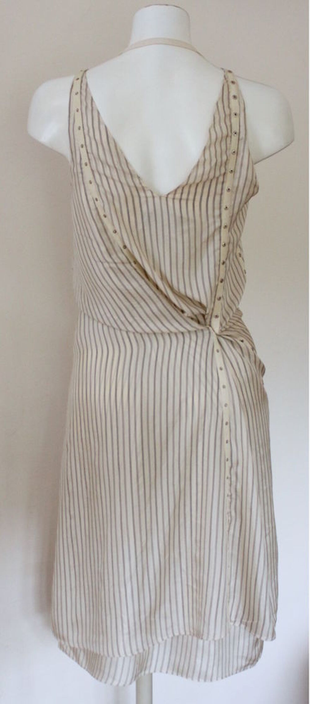 Robe soie ray&eacute;e GILLES ROZIER T.36 Fr Vêtements