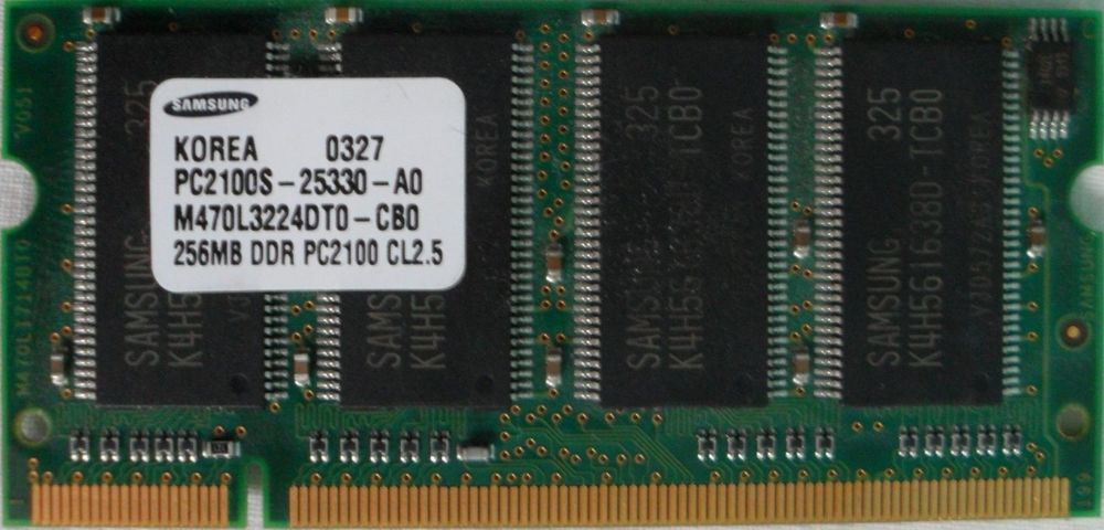 barette memoire samsung 256MB PC2100 Matriel informatique