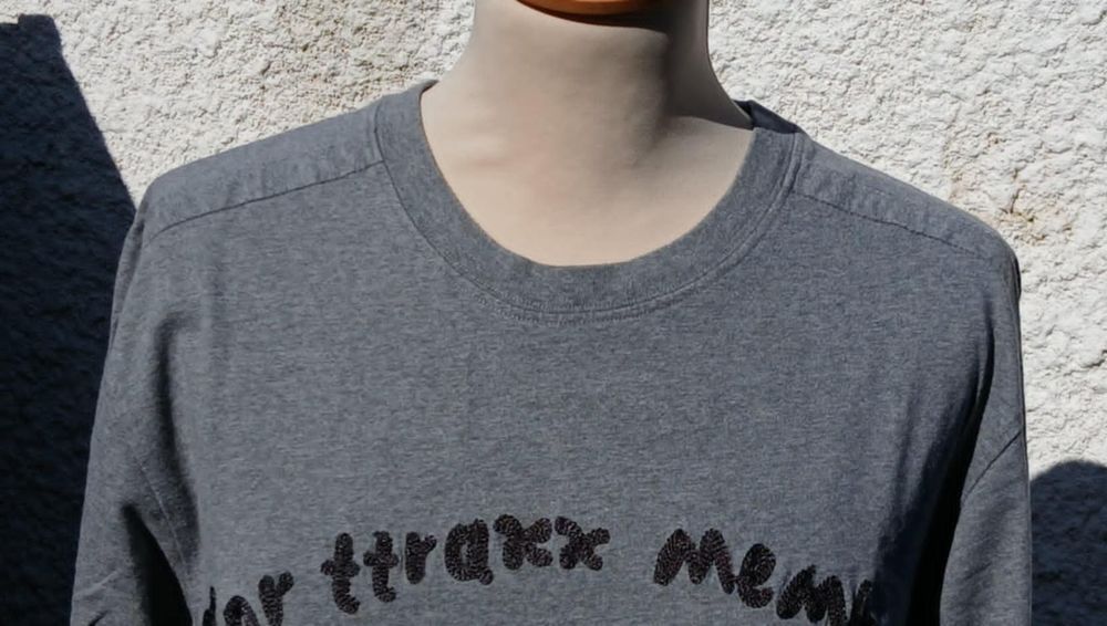 Tee-shirt Gris &agrave; Col Rond en Coton pour Homme : Taille XL Vêtements