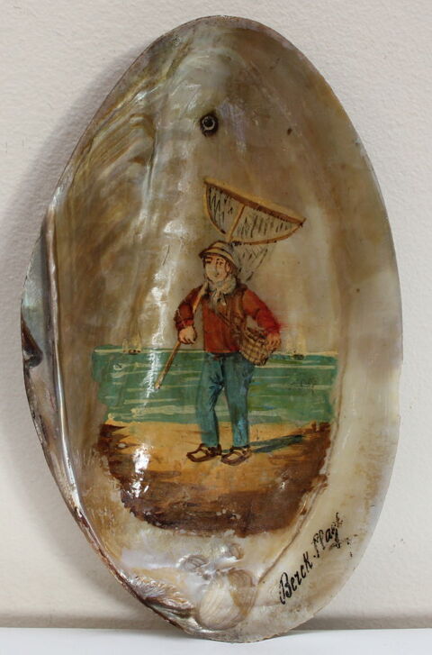 Souvenir du bord de mer pcheur coquillage ancien 
BERCQ 25 Issy-les-Moulineaux (92)
