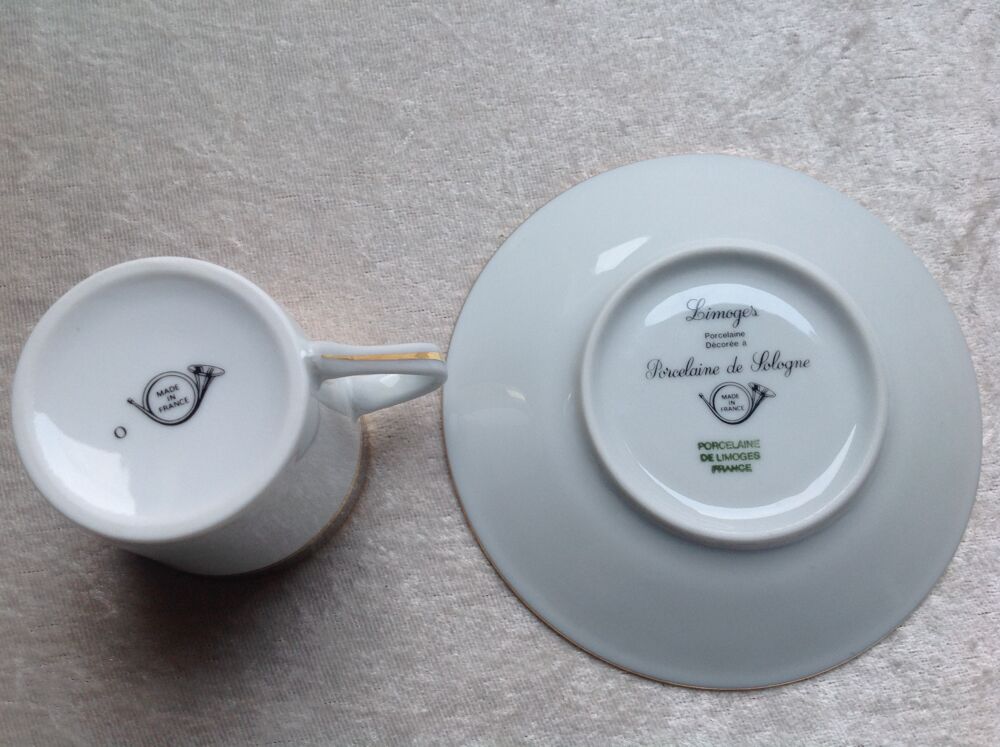 TASSE S/TASSE ANCIENNE EN PORCELAINE DE SOLOGNE Envoi Possib Cuisine
