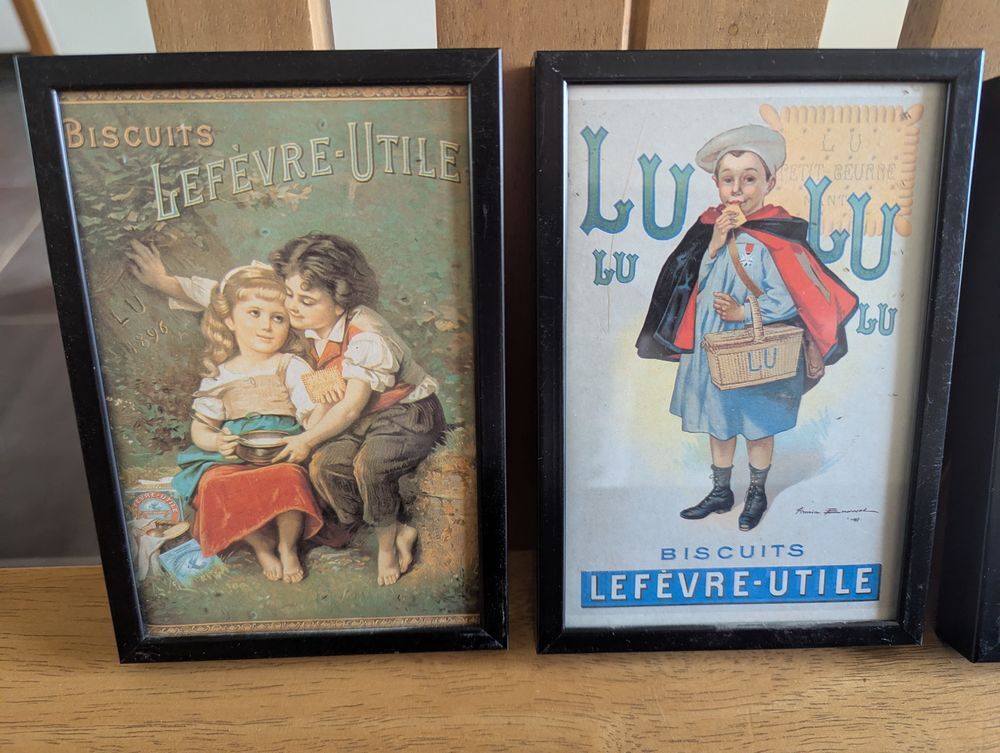 8 affichettes Lefevre Utile avec cadre Décoration