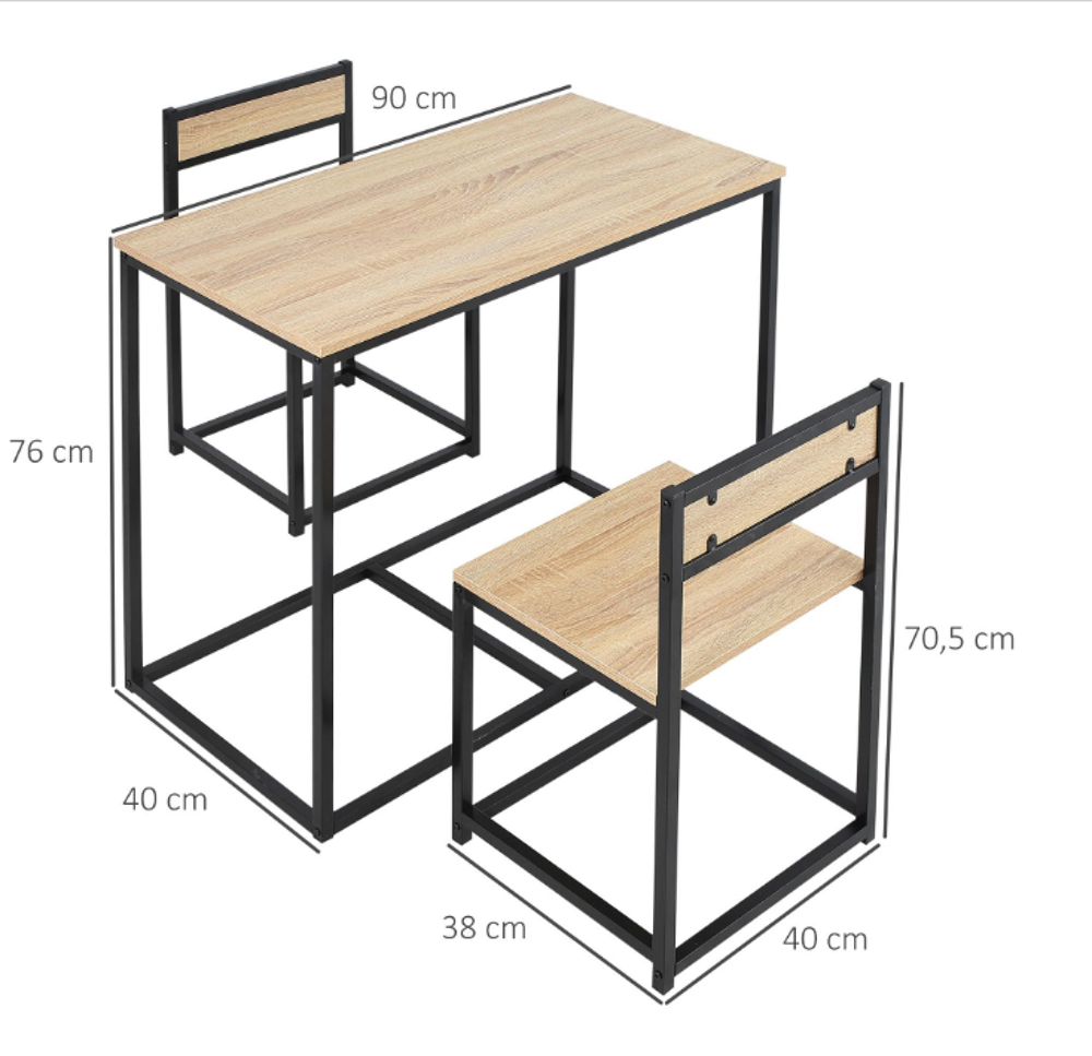 Table 2 chaises Meubles