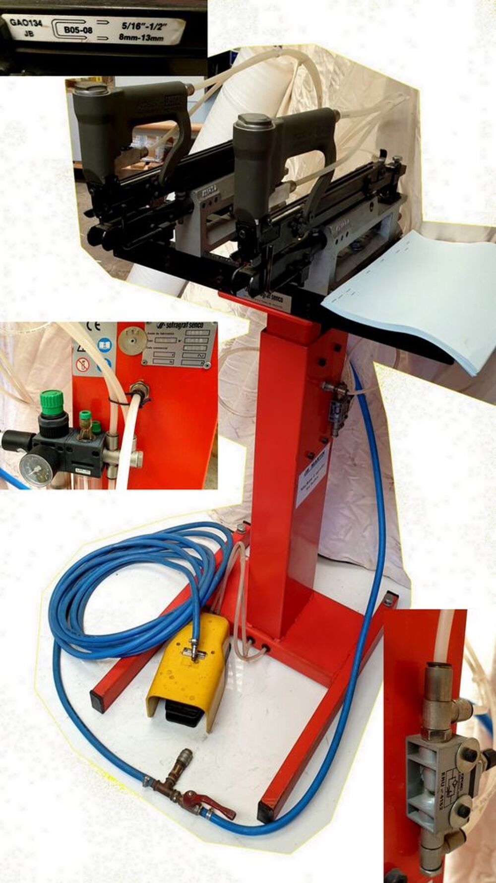 Agrafeuse de table pneumatique SENCO 2 t&ecirc;tes d'agrafes PIQUE Bricolage