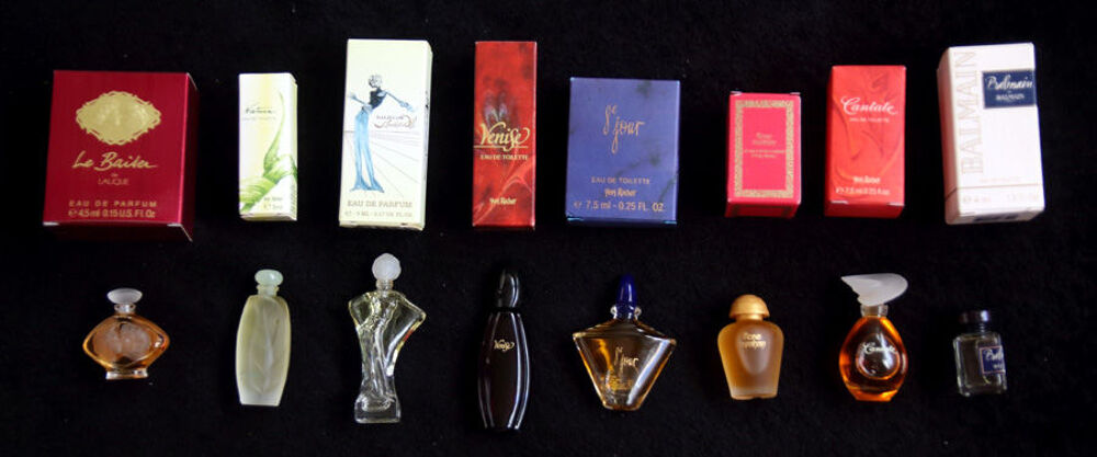 Lot de 8 flacons miniatures parfum 