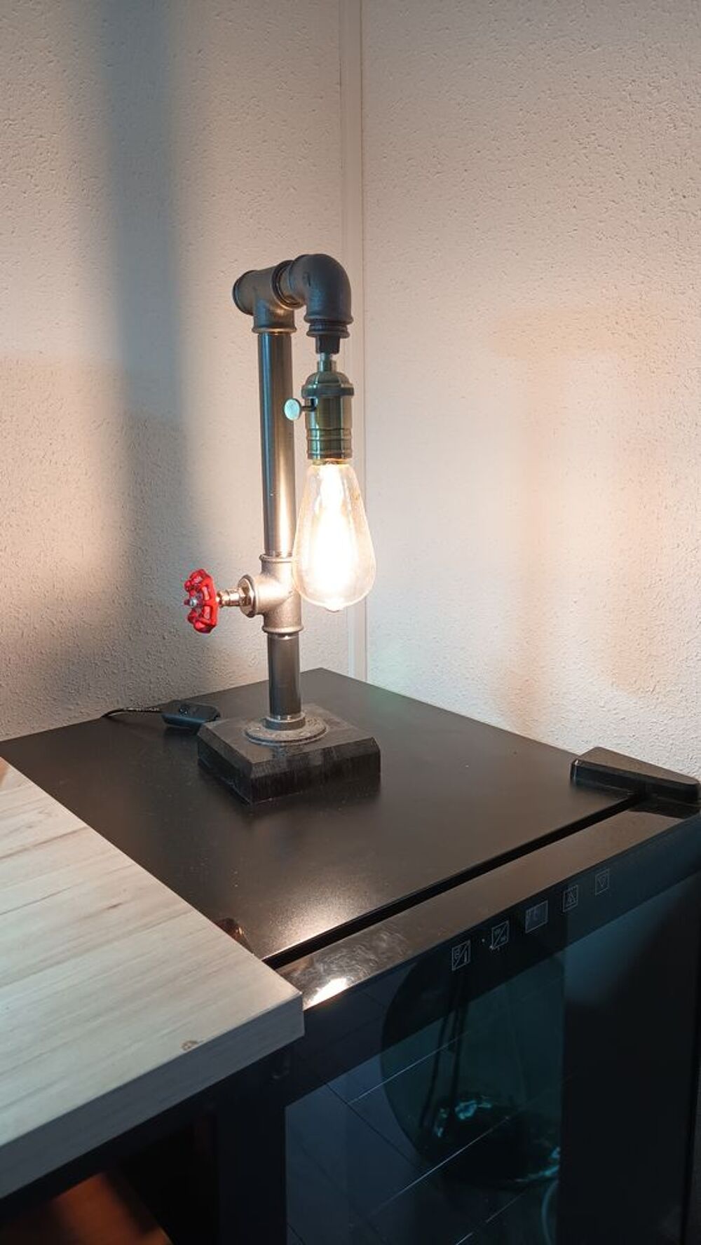 lampe de chevet industriel en acier vintage Décoration